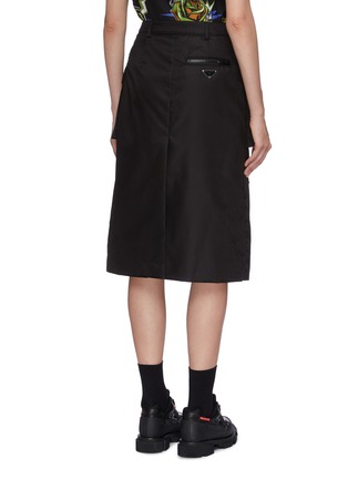 Back View - Click To Enlarge - PRADA - Mix pocket button front skirt