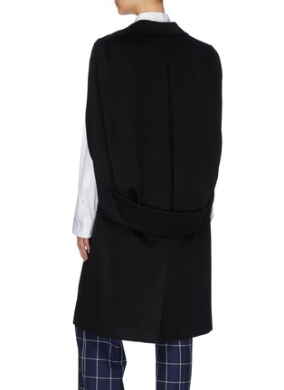 Back View - Click To Enlarge - PRADA - Double breasted cashmere melton sleeveless cape coat