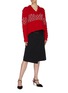Figure View - Click To Enlarge - PRADA - Glass virgin wool cable knit sweater