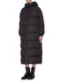 Detail View - Click To Enlarge - PRADA - Buckled waist down puffer long jacket