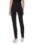 Back View - Click To Enlarge - PRADA - Logo embroidered waistband twill leggings