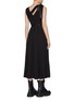 Back View - Click To Enlarge - PRADA - Quick-release buckle belted satin sash tie pleated dress