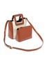 Detail View - Click To Enlarge - STAUD - 'Shirley' mini leather handle canvas tote