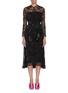 Main View - Click To Enlarge - PRADA - Floral motif embroidered sheer lace dress