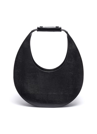 Main View - Click To Enlarge - STAUD - 'Moon' lizard embossed leather shoulder bag