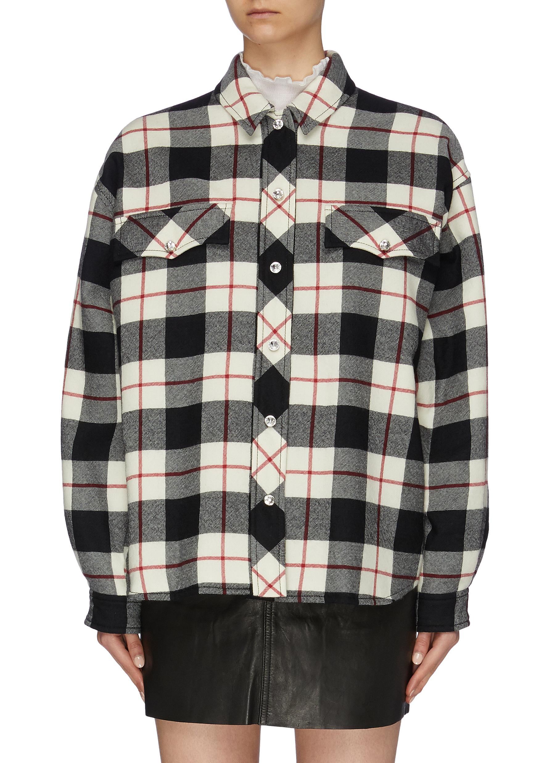 miu miu plaid shirt