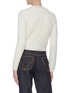 Back View - Click To Enlarge - MIU MIU - Glass crystal button cashmere rib knit cardigan