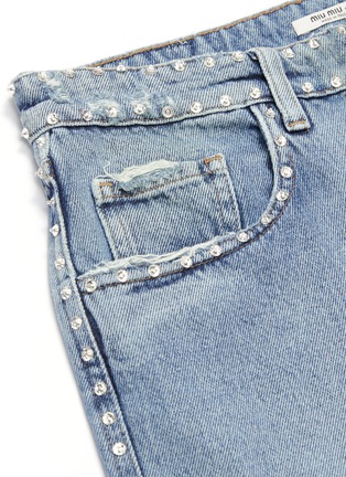  - MIU MIU - Glass crystal trim straight leg jeans