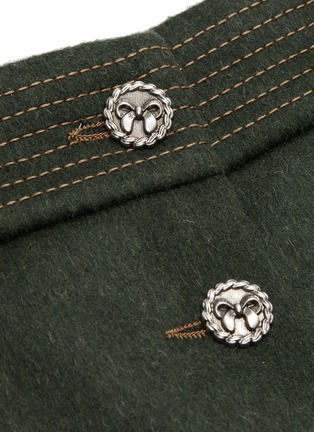  - MIU MIU - Patch pocket button front virgin wool melton mini skirt