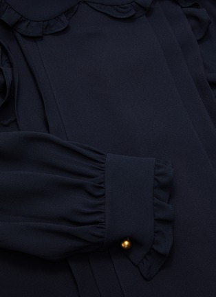 Detail View - Click To Enlarge - MIU MIU - Ruffled puritan collar pleated dress