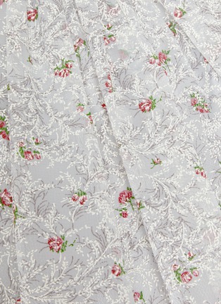 Detail View - Click To Enlarge - MIU MIU - Floral print pleated skirt