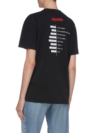 Back View - Click To Enlarge - MIU MIU - Slogan graphic print T-shirt