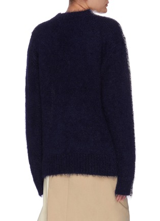 Back View - Click To Enlarge - CHRIS RAN LIN - Oversized colorblock mohair knit jumper