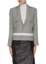 Main View - Click To Enlarge - CHRIS RAN LIN - Cropped tailored chest pocket jacket