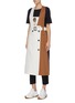 Detail View - Click To Enlarge - TIBI - Detachable trench colourblock twill coat