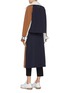 Back View - Click To Enlarge - TIBI - Detachable trench colourblock twill coat