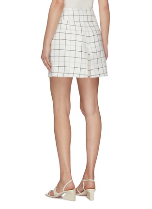 Back View - Click To Enlarge - TIBI - Windowpane check cargo skort