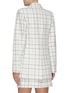 Back View - Click To Enlarge - TIBI - Double breasted windowpane check twill blazer
