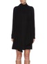 Main View - Click To Enlarge - TIBI - 'Modern' mock neck shirred drape panel dress