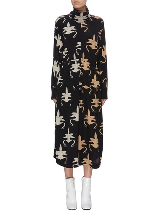 Main View - Click To Enlarge - TIBI - 'Ghost Orchid' print silk jumpsuit