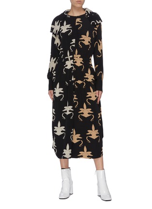 Figure View - Click To Enlarge - TIBI - 'Ghost Orchid' print silk jumpsuit