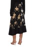 Back View - Click To Enlarge - TIBI - 'Ghost Orchid' print shirred panel silk asymmetric skirt