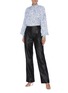 Figure View - Click To Enlarge - TIBI - 'Isa Toile' print ruched collar top