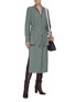 Figure View - Click To Enlarge - TIBI - Layered ruched waist dress