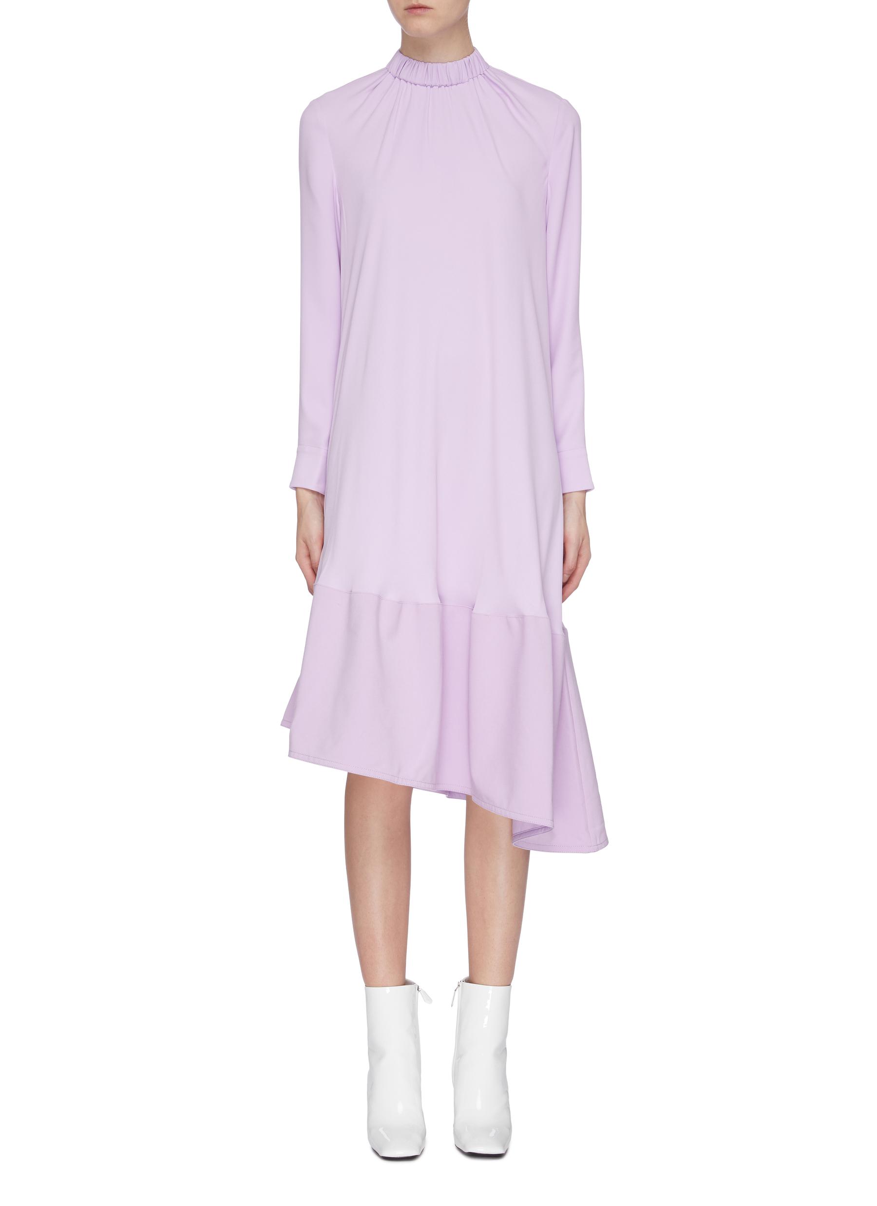 Modern asymmetric hem midi dress by Tibi