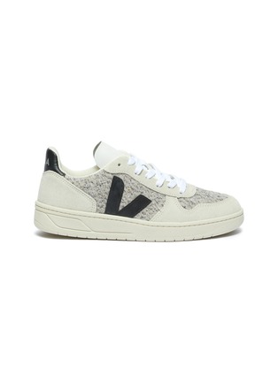 Main View - Click To Enlarge - VEJA - 'V-10' suede panel woven sneakers