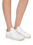 Figure View - Click To Enlarge - VEJA - 'V-10' perforated vegan leather sneakers
