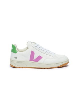 Main View - Click To Enlarge - VEJA - 'V-12' leather panel B-mesh sneakers