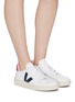 Figure View - Click To Enlarge - VEJA - 'V-10' perforated leather sneakers