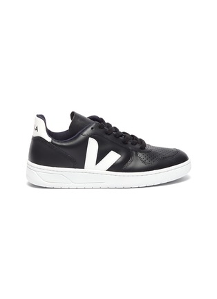 Main View - Click To Enlarge - VEJA - 'V-10' perforated leather sneakers