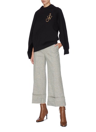 Figure View - Click To Enlarge - JW ANDERSON - Fold up cuff speckled pants