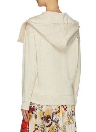 Back View - Click To Enlarge - JW ANDERSON - Snap button shoulder panel hooded sweatshirt