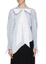 Main View - Click To Enlarge - JW ANDERSON - Sash tie neck pleated asymmetric top