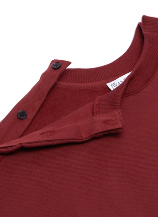  - JW ANDERSON - Button shoulder logo embroidered sweatshirt