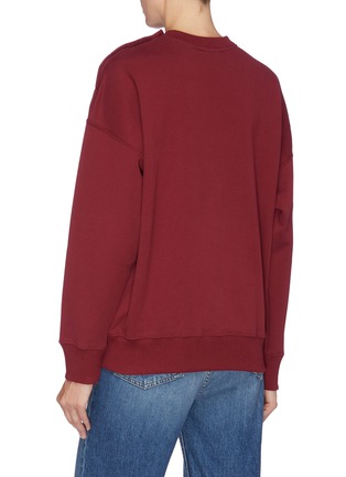 Back View - Click To Enlarge - JW ANDERSON - Button shoulder logo embroidered sweatshirt