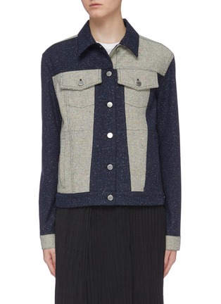 Main View - Click To Enlarge - JW ANDERSON - Patchwork speckled trucker jacket