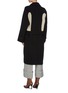 Back View - Click To Enlarge - JW ANDERSON - Belted contrast rib knit panel melton coat