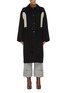 Main View - Click To Enlarge - JW ANDERSON - Belted contrast rib knit panel melton coat