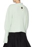 Back View - Click To Enlarge - JW ANDERSON - Folded collar bishop sleeve rib knit sweater