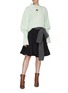 Figure View - Click To Enlarge - JW ANDERSON - Folded collar bishop sleeve rib knit sweater