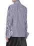 Back View - Click To Enlarge - JW ANDERSON - Scarf panel extended cuff gingham check shirt