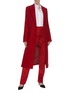 Figure View - Click To Enlarge - HELMUT LANG - Straight leg satin pants