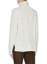 Back View - Click To Enlarge - HELMUT LANG - Lambswool cable knit turtleneck sweater