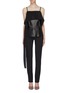 Main View - Click To Enlarge - HELMUT LANG - Drape panel leather camisole top