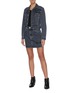Figure View - Click To Enlarge - HELMUT LANG - 'Acce Midnight' belted denim trucker jacket