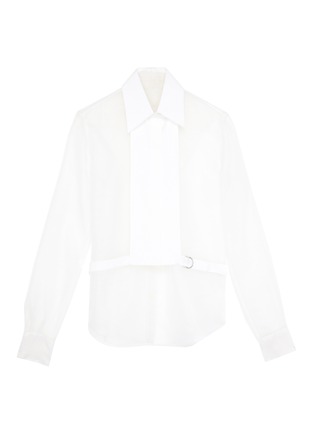Main View - Click To Enlarge - HELMUT LANG - Detachable bib silk organza shirt